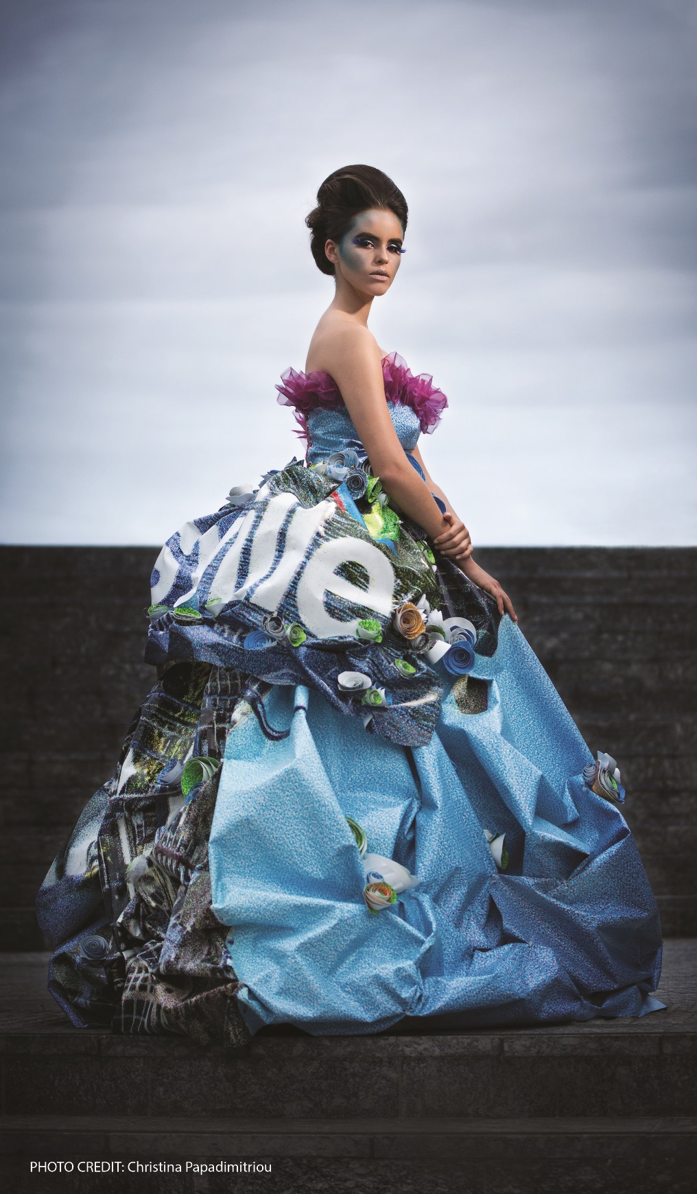Model wearing the Cinderella dress